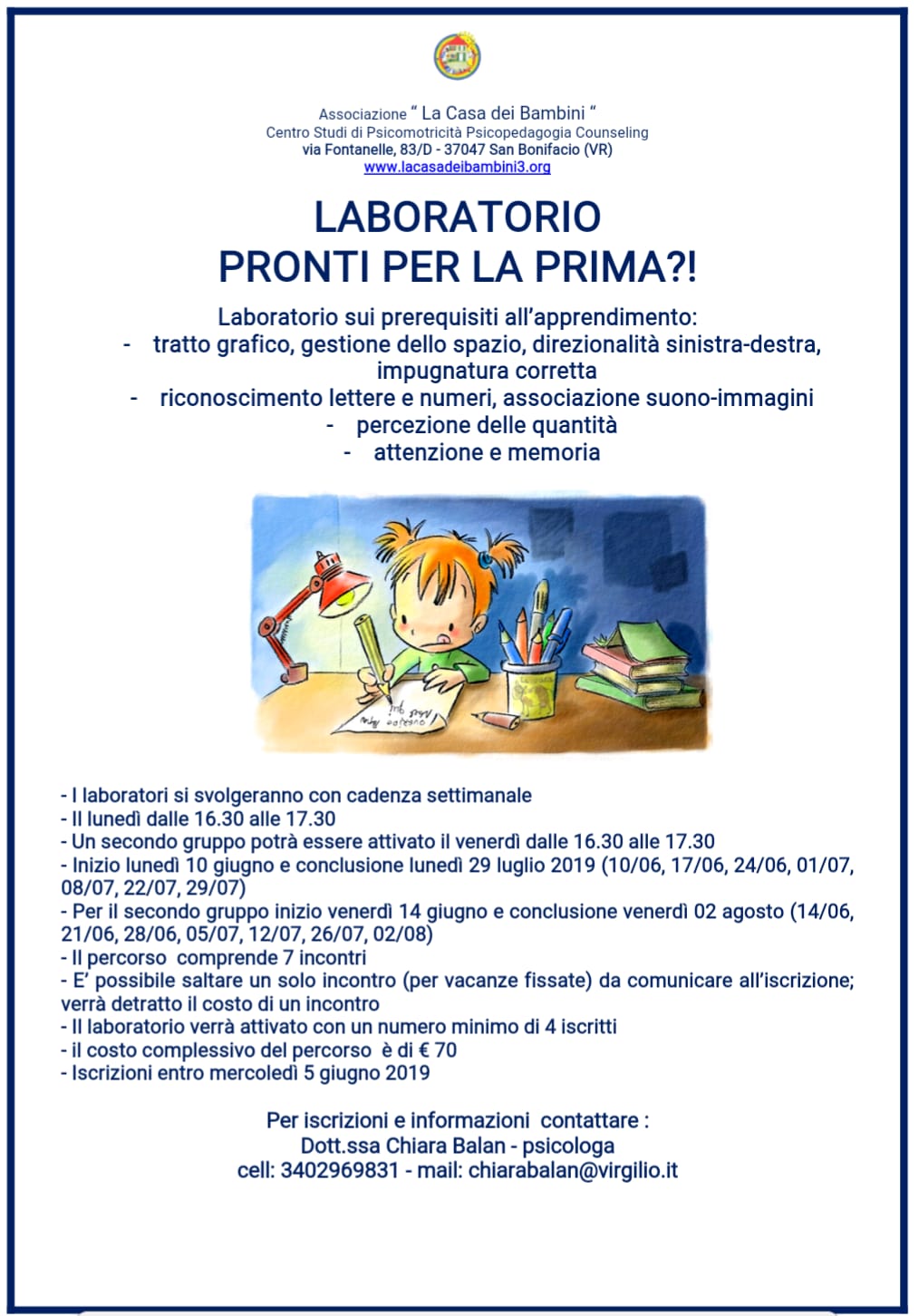 Corso di psicomotricità per bambini - Istituto Paritario Casa dei